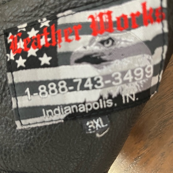 Leather Works Motorcycle Black Mens XXXL Genuine Leather Riding Biker Chaps - Picture 2 of 8